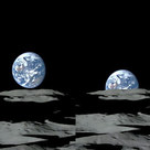 Earth setting down from the Moon