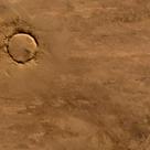 Impact crater in the Sahara Desert