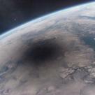 Total solar eclipse from space