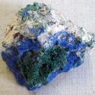 Azurite and acicular malachite