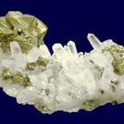 Chalcopyrite and prismatic quartz